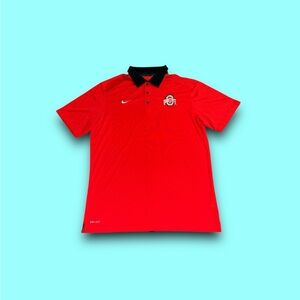 Ohio State Buckeyes NCAA Nike dri-fit polo shirt Red large